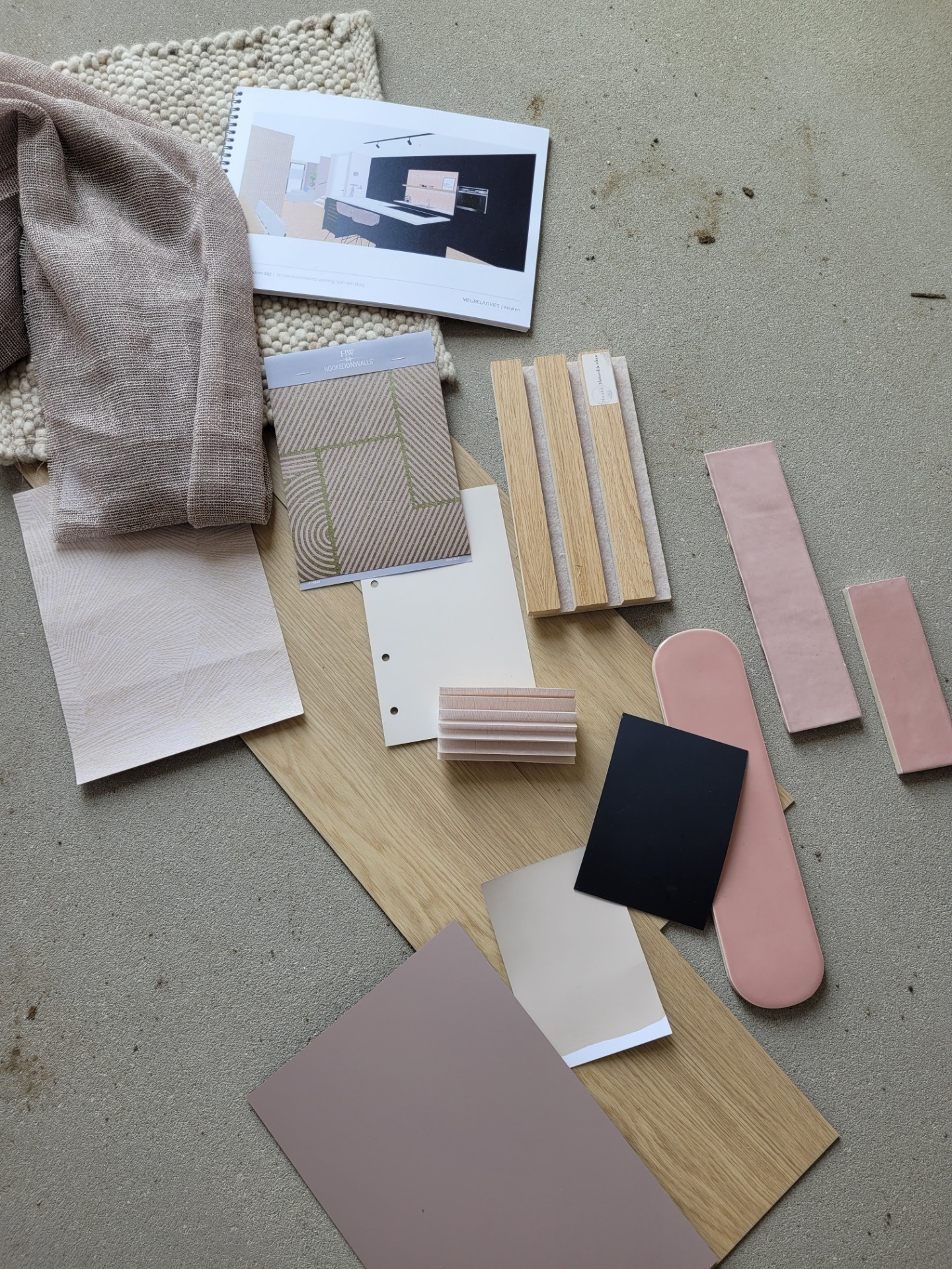 Kleuren en materialen in de nieuwe woning bekijken